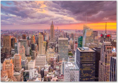 Produktbild von Tulup® Glas-Bild - 100 x 70 - Wandbild aus Glas - Wandkunst - Wandbild hinter gehärtetem Sicherheitsglas - Sehenswürdigkeiten & Architektur - New York - Mehrfarbig