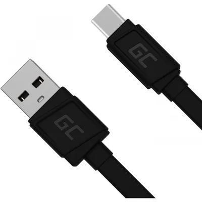 Image de KAB USB A > USB-C (ST - ST) 0,25m Cellule verte Noir