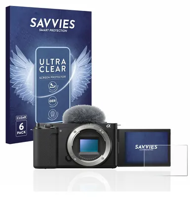 Produktbild von 6x Für Sony Alpha ZV-E10 Schutzfolie Savvies Displayschutz Display Schutz Folie Klar Transparent