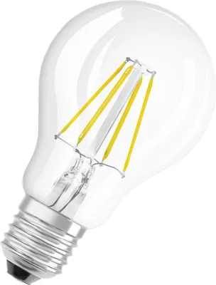 Image de OSRAM BASE CLASSIC A FIL 40 ampoule LED avec culot E27, forme classique d'ampoule, pack de deux, 4W, 470lm, 2700K, lumière blanche chaude, faible développement de chaleur, longue durée de vie, faible consommation d'énergie