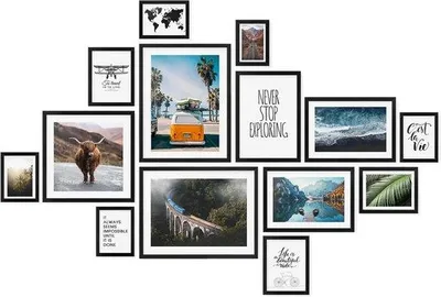 Productafbeelding van Famanu fotolijstencollectie - 14 frames in zwart