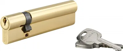 Zdjęcie produktu dla Zamek bębenkowy podwójny, 30x90mm, antywłamaniowy, mosiądz, 3 klucze - THIRARD