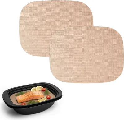 Produktbild von Backmatte, 2 wiederverwendbare Backbleche, spülmaschinenfest, hitzebeständig bis 250 ?C, kompatibel mit Thermomix TM7 Varoma.
