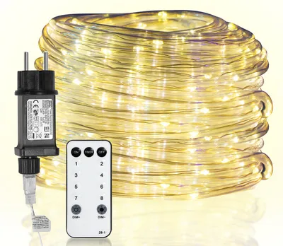 Produktbild von Lospitch LED Lichterschlauch Außen/Innen Hochzeit Nachbildung Lichterkette Lichtschlauch Lampe Warmweiß 10m