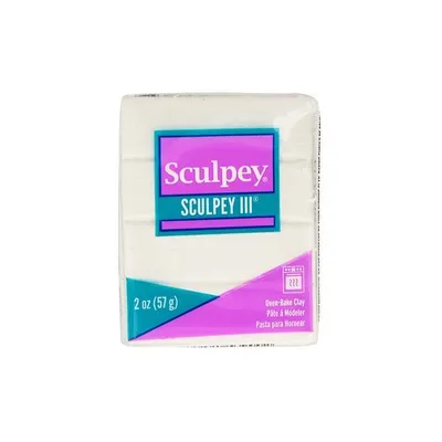 Produktbild von Sculpey Polymer Clay 57 g - weißer Glitzer