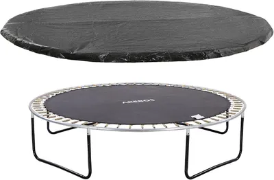 Productafbeelding van Trampoline Afdekzeil - Beschermhoes - Trampoline Beschermen - Scheurvast UV-bestendig - Ø 244 cm - Zwart