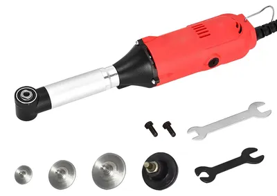 Image de Meuleuse électrique droite - 350 W - Angle de 90° - 6 vitesses variables - 220 V - Type B - Pour le ponçage et le polissage