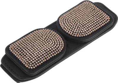 Produktbild von Auto-Sonnenbrillenclip Magnetische Universelle Sonnenblende Brillenhalter Clip Kunstleder, Strass Schwarz, Champagnerr 13,5x4cm/5,31 "x1,57 " 1 Stš¹ck