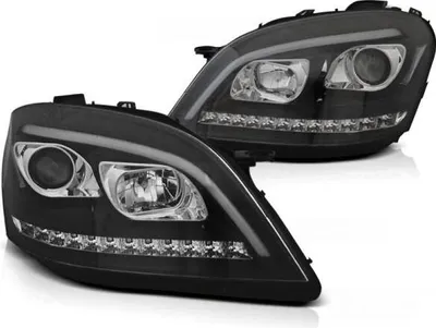 Produktbild von LED Tagfahrlicht Scheinwerfer für MB ML W164 05- schwarz dynamischem LED Blinker