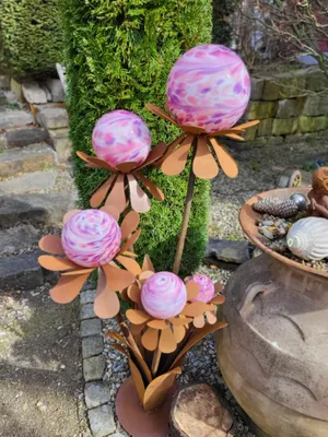Immagine prodotto di Fiore di vetro ruggine Flower magic, 120 cm, rosa-viola
