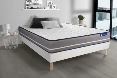 Produktbild von Actilatex pur matratze 130x200cm + Bettgestell mit lattenrost , Härtegrad 4 , Latex und Memory-Schaum , Höhe : 20 cm