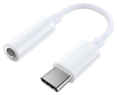 Produktbild von OEM USB-C-Audiokabel 3,5 mm Klinke 100 cm Weiß