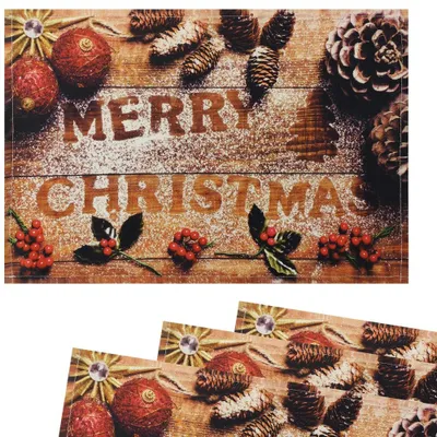 Produktbild von Tischsets Platzsets Stoff CLOTH Weihnachten MERRY CHRISTMAS