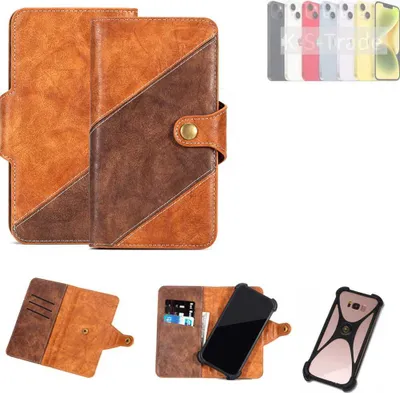 Produktbild von K-S-Trade Handyhülle Schutzhülle Bookstyle Case Wallet-Case kompatibel mit Apple iPhone 15 Plus Cover Klapphülle Kantenschutz Smartphone