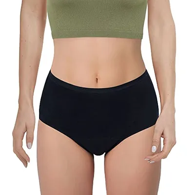 Produktbild von Selenacare Blasenschwäche Unterwäsche Damen - High-Waist Unterhose für leichte Inkontinenz bei erwachsenen Frauen, waschbar & antibakteriell, 40ml Flüssigkeitsaufnahme, Größe L (EU 40/42)