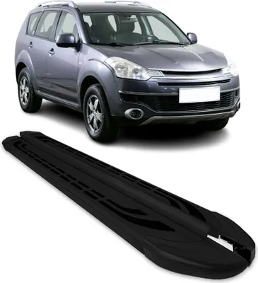 Image de Marchepieds Latéraux pour Citroen C-Crosser 2007-2013 Aluminium Noir 2Pcs