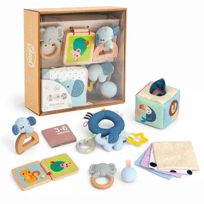 Produktbild von Goodevas Baby Geschenkset 3-6 Monate – Montessori-inspiriert, für Jungen und Mädchen
