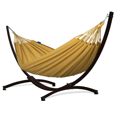 Immagine prodotto di Amaca da esterno Potenza con telaio per 2 persone I Amaca doppia Merida in cotone XXL 220x160, 220kg I Telaio per amaca 220kg, resistente alle intemperie