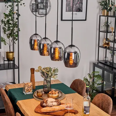 Produktbild von Usigliano Pendellampe aus Metall/Glas in Schwarz/Chromfarben