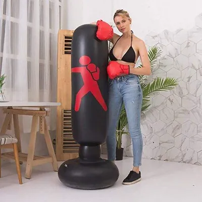 Obrázok produktu pre Nafukovací stojací boxovací vak 160 cm na fitness tréning