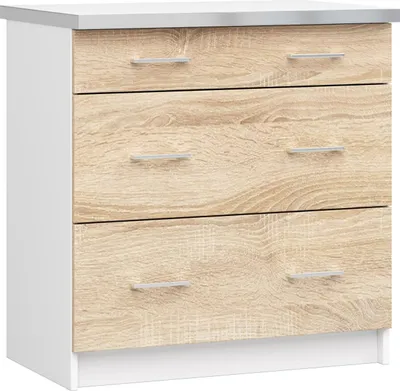 Produktbild von Akord Schrank Lima Mit Weißer Sonoma-Eiche-Platte 80X45X82 Cm