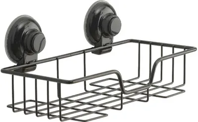 Produktbild von Duschkorb mit Saugnapfsystem in Schwarz | Menta