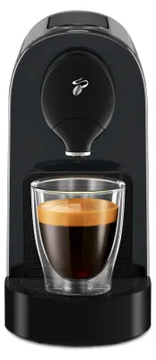 Produktbild von Tchibo Cafissimo „Pure plus“ Kaffeemaschine Kapselmaschine inkl. 30 Kapseln für Caffè Crema und Espresso, 0,8l, 1250 Watt, Schwarz