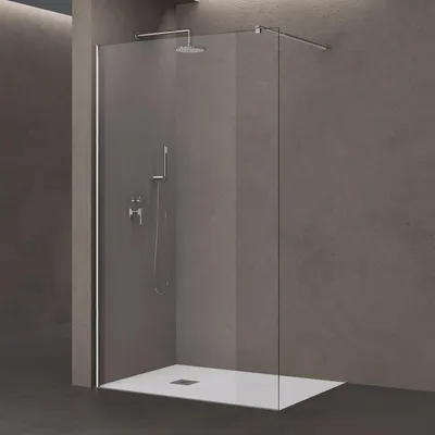 Produktbild von doporro Luxus Duschwand für Dusche Duschabtrennung 140x200cm Walk-In Dusche 10mm ESG-Sicherheitsglas Klarglas inkl. Nanobeschichtung Bremen02K
