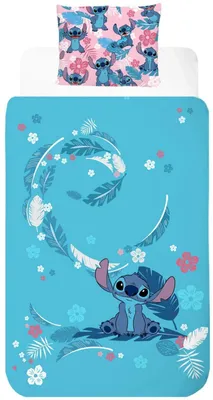 Produktbild von Disney Lilo & Stitch - Flowers - Wende-Bettwäsche-Set, 135x200 & 80x80