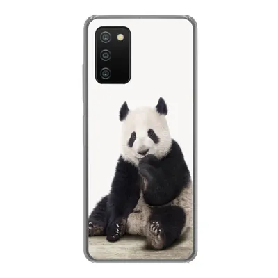 Produktbild von MuchoWow® Handyhülle Schutzhülle Hülle für Samsung Galaxy A03s Panda - Tiere - Jungen - Mädchen - Pandabär Silikon Softcase Handy Hülle - Schutz