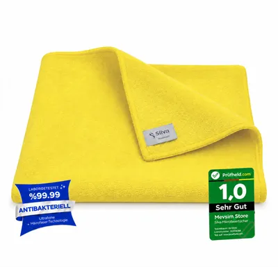 Produktbild von Silva Mikrofasertuch Staubtuch 40x40 cm – 1er Set – Saugfähig, fusselfrei & streifenfrei - Allzwecktücher Haushalt