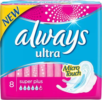 Obrázok produktu pre Always Ultra Mentrune Vloky, Vekos 2, S Krdlami, 8ks.