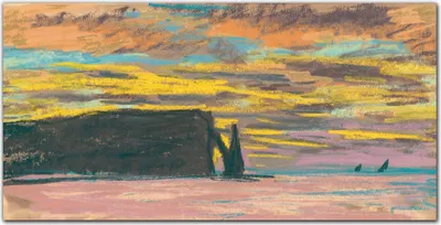 Produktbild von Coloray Bild aus Acryl 100 cm x 50 cm - Wanddekoration Wohnzimmer Acrylblock mit Bild Gehärtetes Acryl Dekoration Küche - Sonnenuntergang Durch Claude Monet