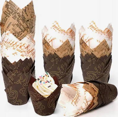 Obrázek produktu pro Papírové košíčky na muffiny 200 ks tulipánové