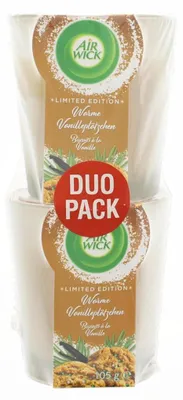 Produktbild von Air Wick Wohlfühl Duftkerze Warme Vanilleplätzchen DUO 2 x 105g