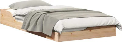 Immagine prodotto di vidaXL Struttura letto marrone 75 x 190 cm in legno di pino massiccio