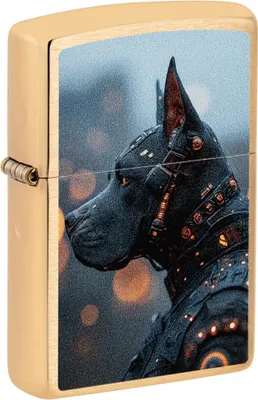 Produktbild von Zippo Benzinfeuerzeug Futuristischer Hund - Stilvoll, Langlebig und Windfest