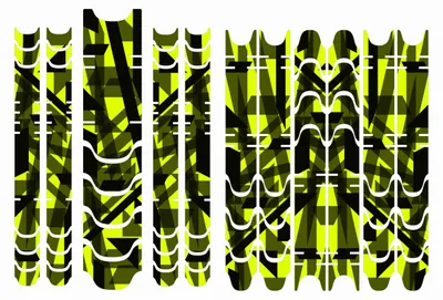 Neon gelbe Frame-Sticker Set für Fahrrad, E-Bike, Scooter