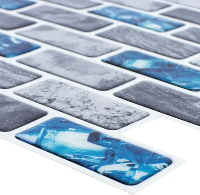 Produktbild von Vinyl Mosaik Fliesen Belleza Blau Grau Selbstklebend