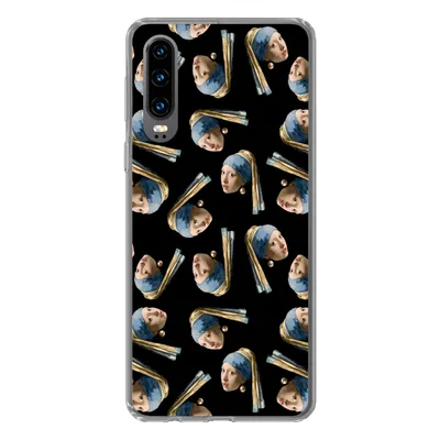 Produktbild von MuchoWow® Handyhülle Schutzhülle Hülle für Huawei P30 Das Mädchen mit dem Perlenohrring - Muster - Vermeer Silikon Softcase Handy Hülle - Kartenbesitzer