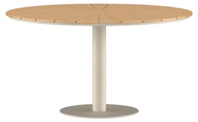 Image de Croft table de jardin Ø120cm beige.