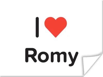 Produktbild von MuchoWow® Poster Ich liebe - Romy - Mädchen 160x120 cm - Foto Plakat
