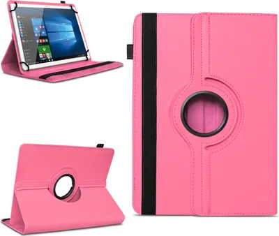 Produktbild von Tablet Tasche für PRITOM M10 / L10 10  Zoll Hülle Schutzhülle 360° Drehbar CaseFarben:Pink