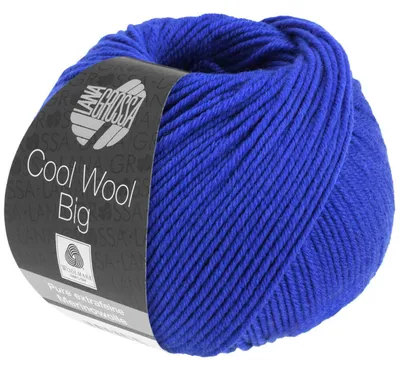 Produktbild von Lana Grossa Cool Wool Big 50 g pflegeleichtes Strickgarn aus extrafeiner Wolle 120 m Farbe 934 - Royal