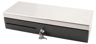 Zdjęcie produktu dla Olympia HS-170S, Elektroniczna szuflada na gotówkę, Plastik, Stal, Czarny, Stal nierdzewna, 12-24 V, 940, CM 941, CM 942, CM 955, CM 985, K100, K200, K200 plus, T110, T200, T210, T215, T400, TS10, 460 mm