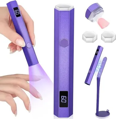 Produktbild von Saviland 2 in 1 UV -Lampennägel: kleiner Nagel- und Briefmarkenständer, Mini wiederaufladbare LED -Fackel