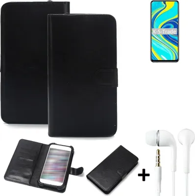 Produktbild von K-S-Trade Wallet Case Handyhülle kompatibel mit Xiaomi Redmi Note 9 Pro Schutzhülle Flip cover Flipstyle Tasche Hülle Flipcover Slim Bumper schwarz