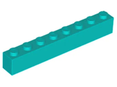 Produktbild von Lego® 250 Stück 3008 Stein Brick 1x8 Part Basic Steine 250 Dunkles Türkis
