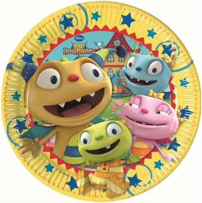 Obrázek produktu pro Sada 8 talířů o průměru 23 cm s motivem Henry Hugglemonster
