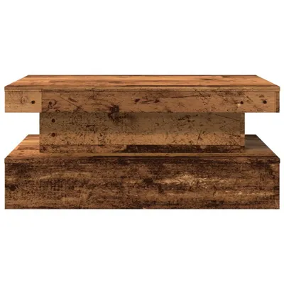Produktbild von vidaXL Couchtisch mit LED-Leuchten Altholz-Optik 90x50x40 cm